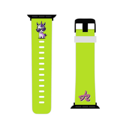 2TG (Lina Unicorn), Rubber Watch Band for Apple Watch (Neon)