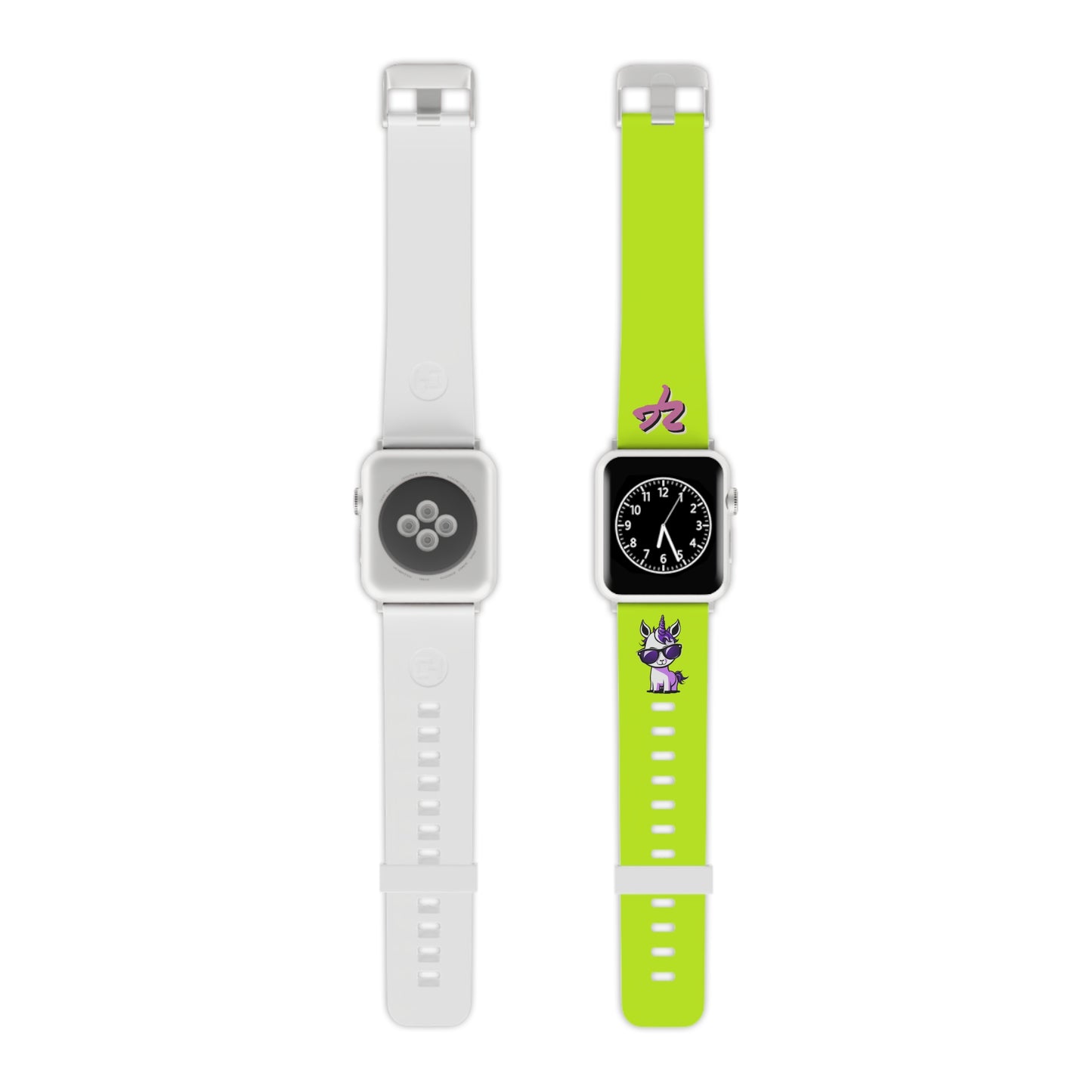 2TG (Lina Unicorn), Rubber Watch Band for Apple Watch (Neon)