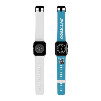 2 Tired Gorillaz, Rubber Watch Band for Apple Watch (Turquoise)