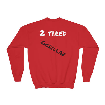 2 Tired Gorillaz, Teen Crewneck Sweatshirt