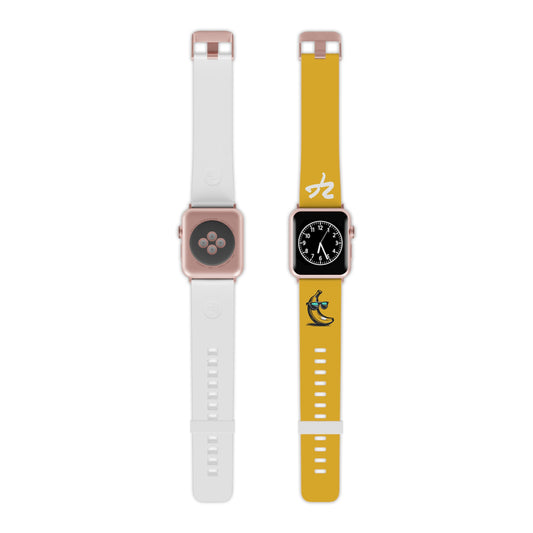 2 Tired Gorillaz (2TG, Sigma Banana), Rubber Watch Band for Apple Watch (Yellow)