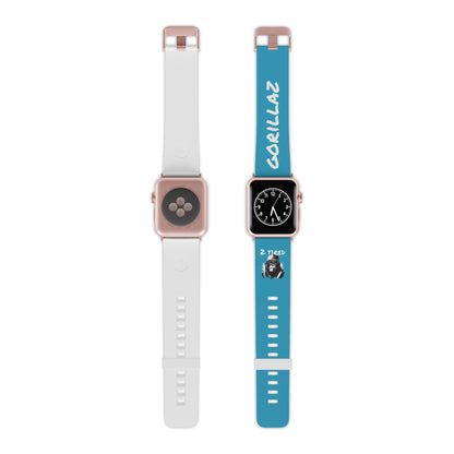 2 Tired Gorillaz, Rubber Watch Band for Apple Watch (Turquoise)