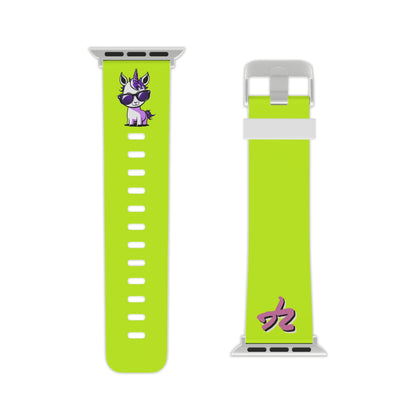 2TG (Lina Unicorn), Rubber Watch Band for Apple Watch (Neon)