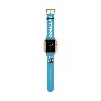 2 Tired Gorillaz, Vegan Leather Watch Band (Turquoise)