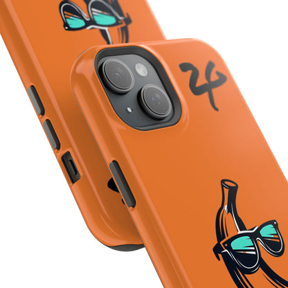 2 Tired Gorillaz, (2TG Sigma Banana) Impact-Resistant Cases (Orange/Black)