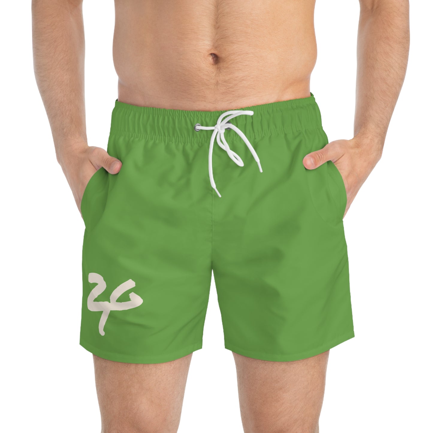 2 Tired Gorillaz, (Sigma Banana) Swim Shorts(Green)