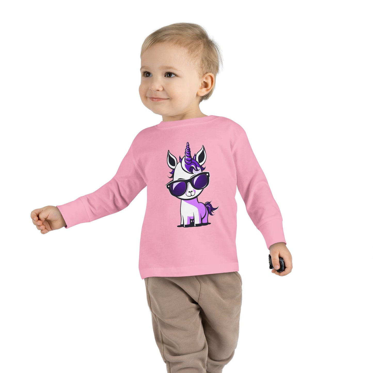 2 Tired Gorillaz, (Lina Unicorn) Toddler Long Sleeve Tee