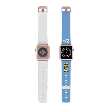 2 Tired Gorillaz (2TG, Cool Banana), Rubber Watch Band for Apple Watch (Blue)