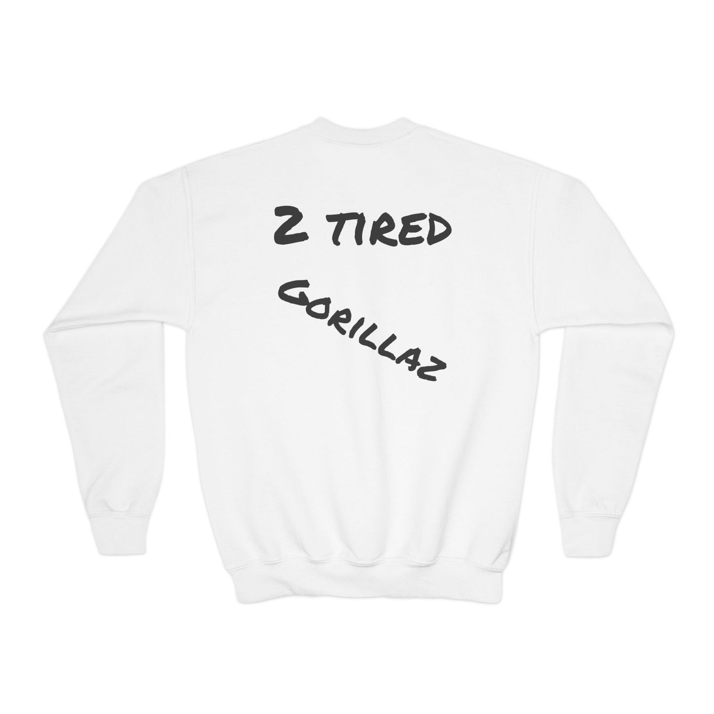 2 Tired Gorillaz, Teen Crewneck Sweatshirt