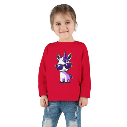 2 Tired Gorillaz, (Lina Unicorn) Toddler Long Sleeve Tee