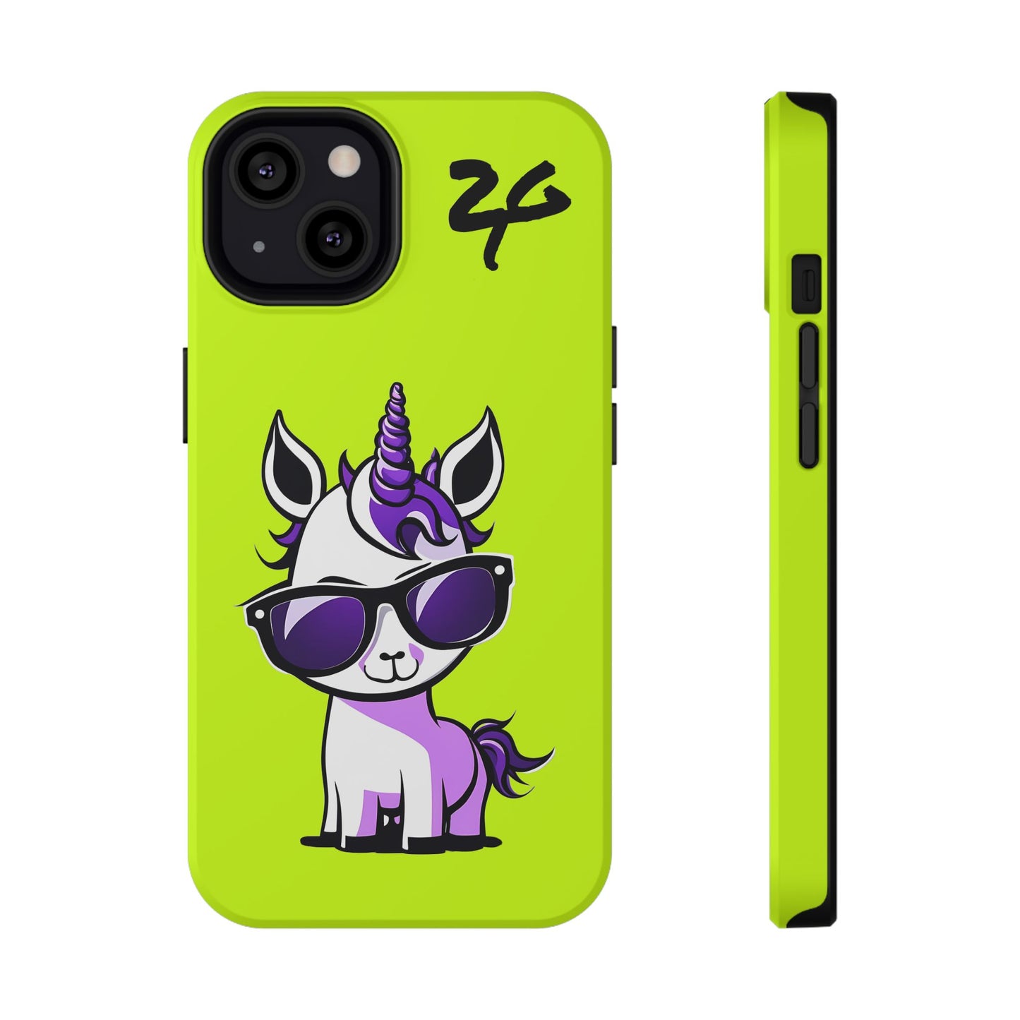 2 Tired Gorillaz, (2TG Lina Unicorn) Impact-Resistant Cases (Neon)