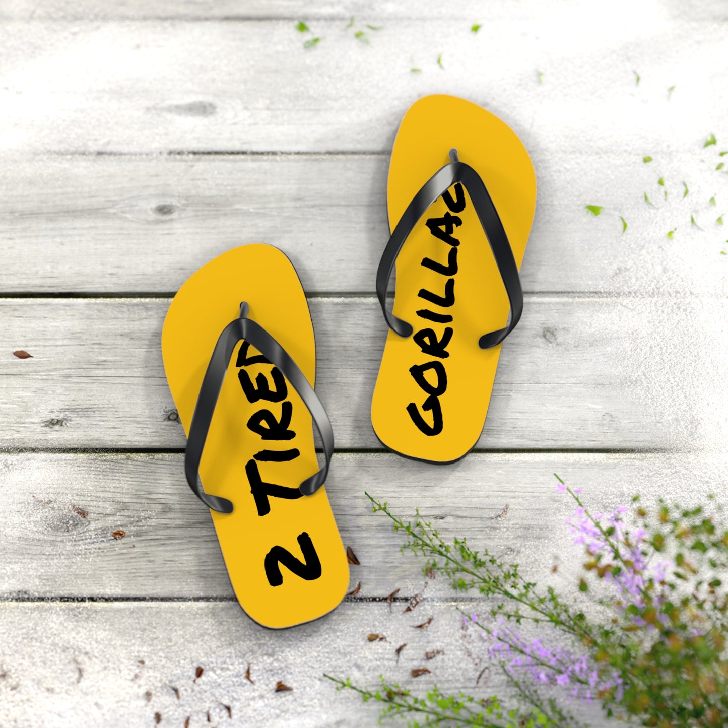 2 Tired Gorillaz, Flip Flops (Yellow)