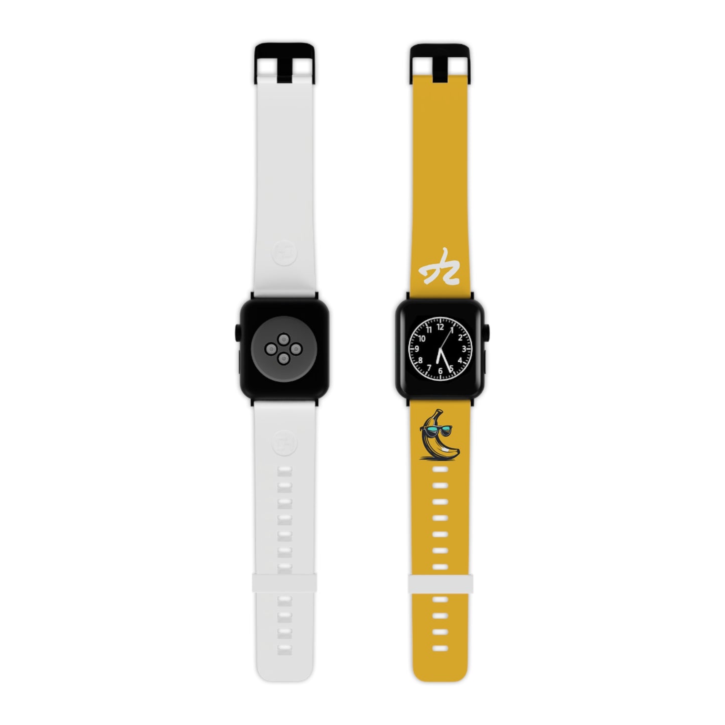 2 Tired Gorillaz (2TG, Sigma Banana), Rubber Watch Band for Apple Watch (Yellow)