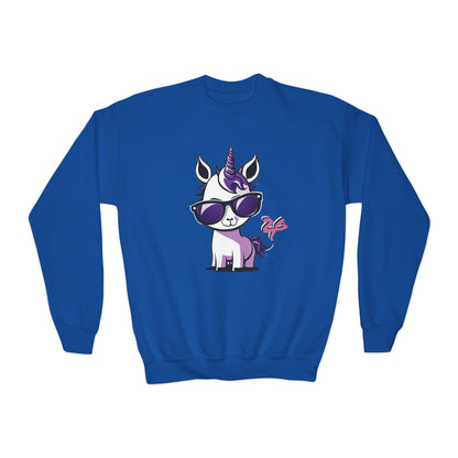 2 Tired Gorillaz, (Lina Unicorn) Teen Crewneck Sweatshirt