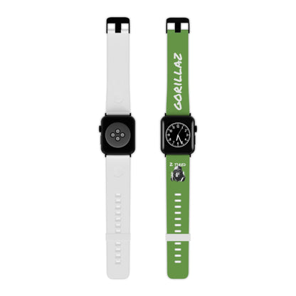 2 Tired Gorillaz, Rubber Watch Band for Apple Watch (Green)