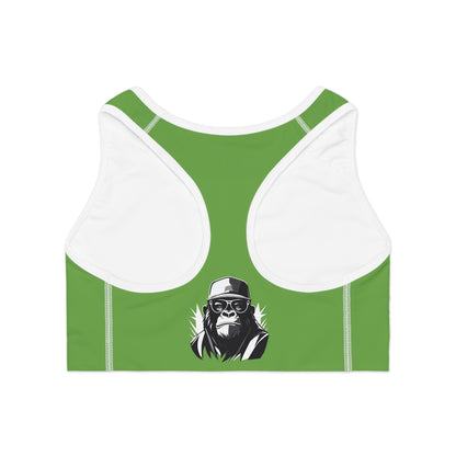 2 Tired Gorillaz (2TG), Sports Bra (Green/ Black)