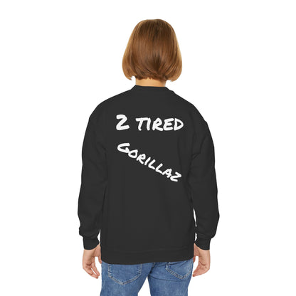 2 Tired Gorillaz, Teen Crewneck Sweatshirt