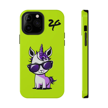 2 Tired Gorillaz, (2TG Lina Unicorn) Impact-Resistant Cases (Neon)