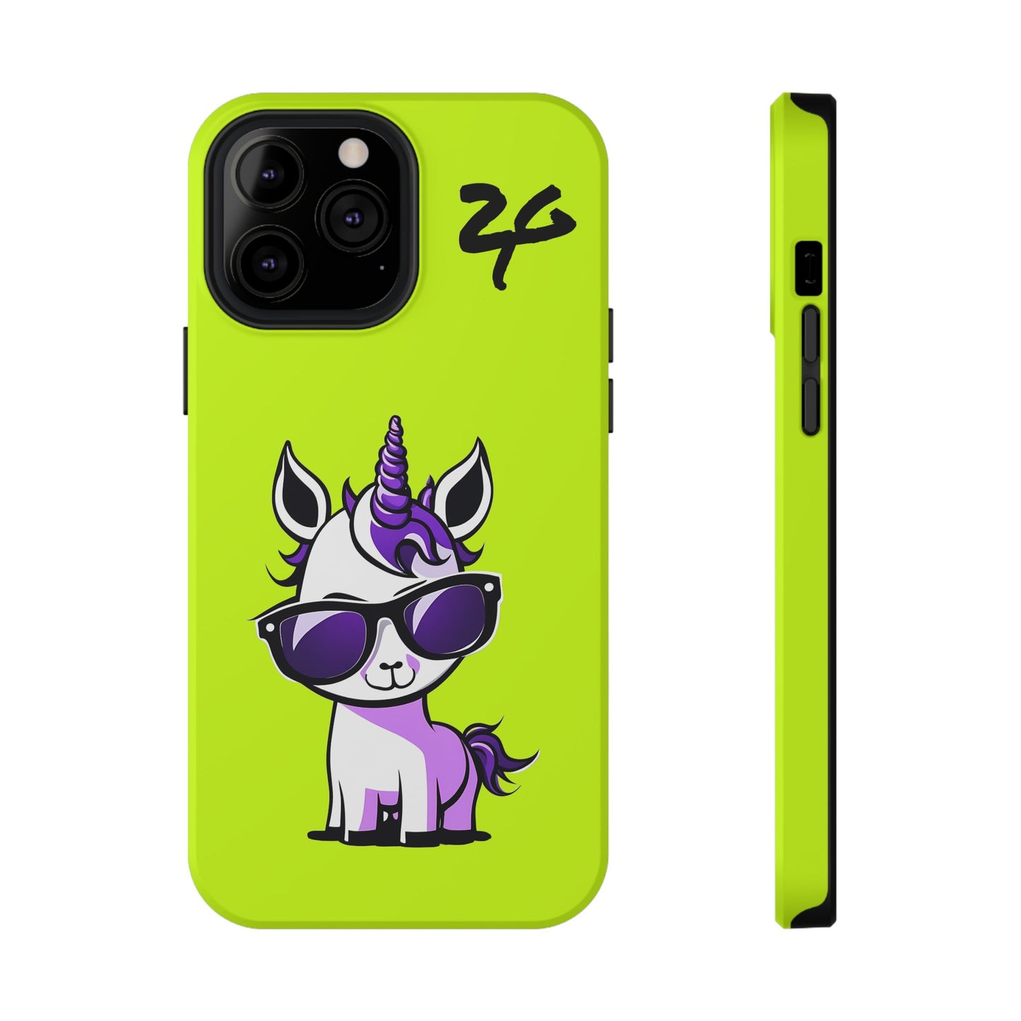 2 Tired Gorillaz, (2TG Lina Unicorn) Impact-Resistant Cases (Neon)