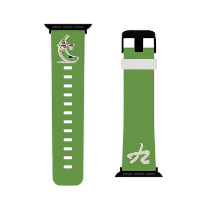 2 Tired Gorillaz (2TG, Sigma Banana), Rubber Watch Band for Apple Watch (Green)