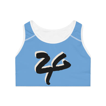 2 Tired Gorillaz (2TG), Sports Bra (Light Blue)