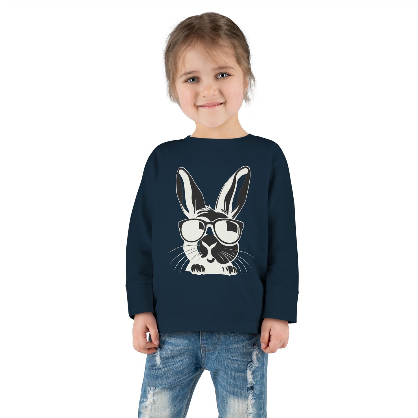 2 Tired Gorillaz, (Bish Bunny) Toddler Long Sleeve Tee