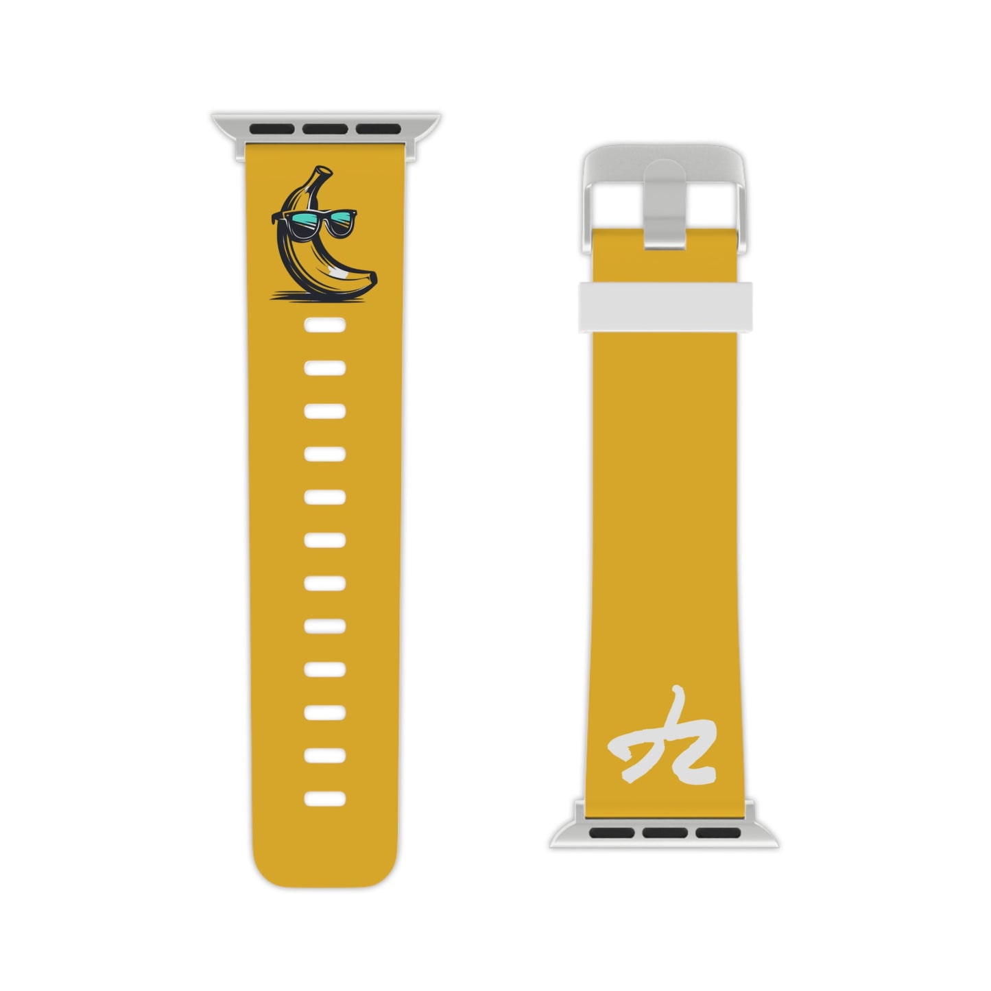 2 Tired Gorillaz (2TG, Sigma Banana), Rubber Watch Band for Apple Watch (Yellow)