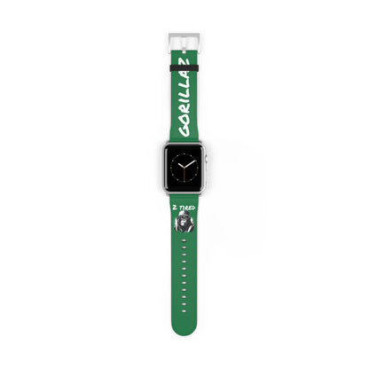 2 Tired Gorillaz, Vegan Leather Watch Band (Green)