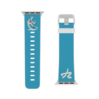 2 Tired Gorillaz (2TG, Sigma Banana), Rubber Watch Band for Apple Watch (Turquoise)