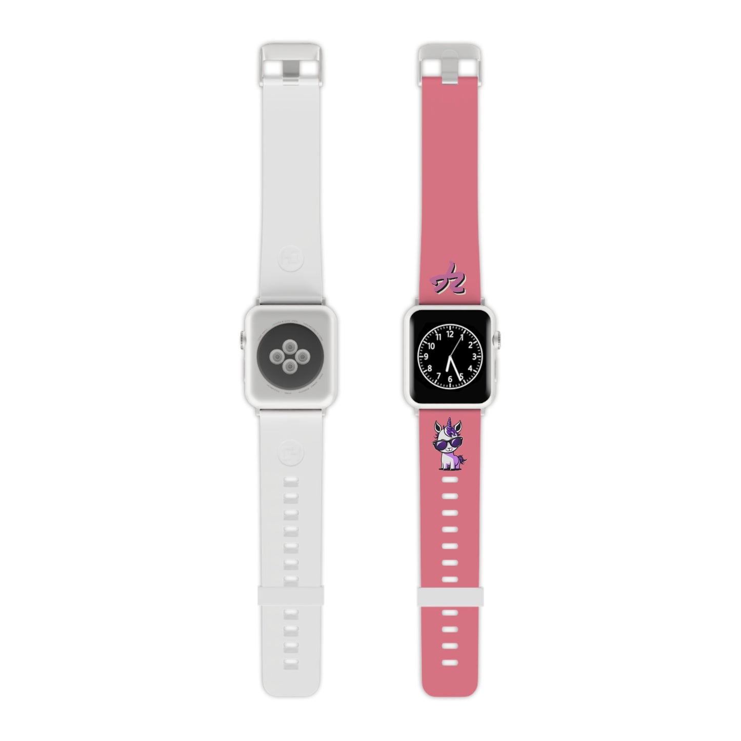 2TG (Lina Unicorn), Rubber Watch Band for Apple Watch (Bubblegum)