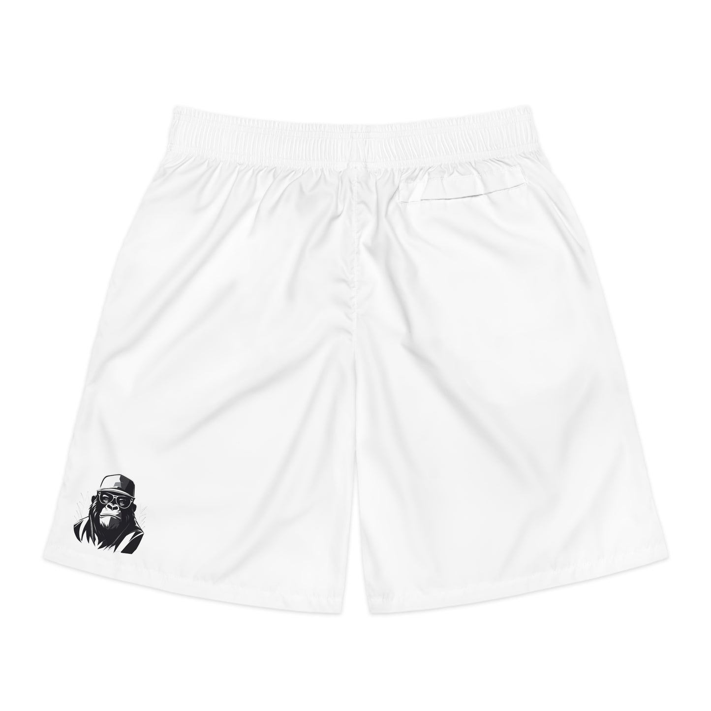 2 Tired Gorillaz (2TG, White Banana), Men's Running Shorts