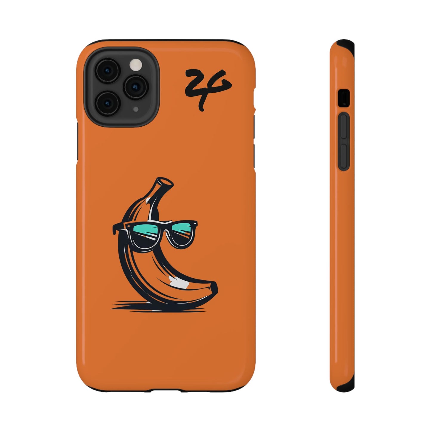 2 Tired Gorillaz, (2TG Sigma Banana) Impact-Resistant Cases (Orange/Black)