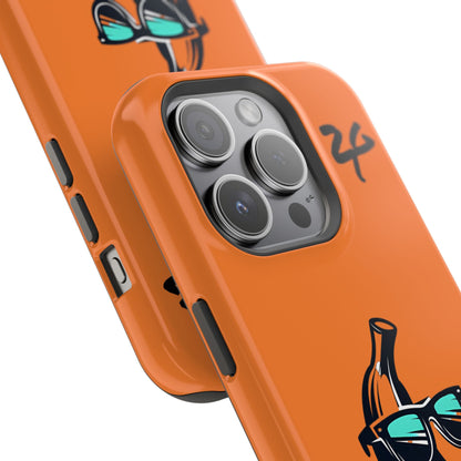 2 Tired Gorillaz, (2TG Sigma Banana) Impact-Resistant Cases (Orange/Black)