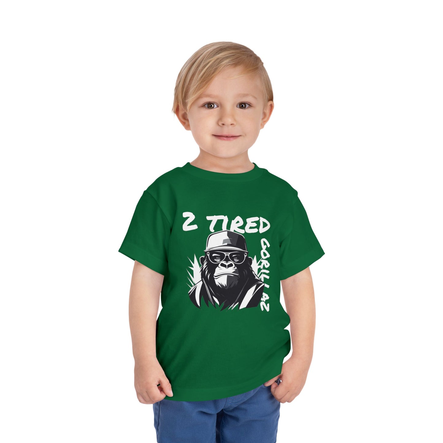 2 Tired Gorillaz, Toddler Short Sleeve Tee