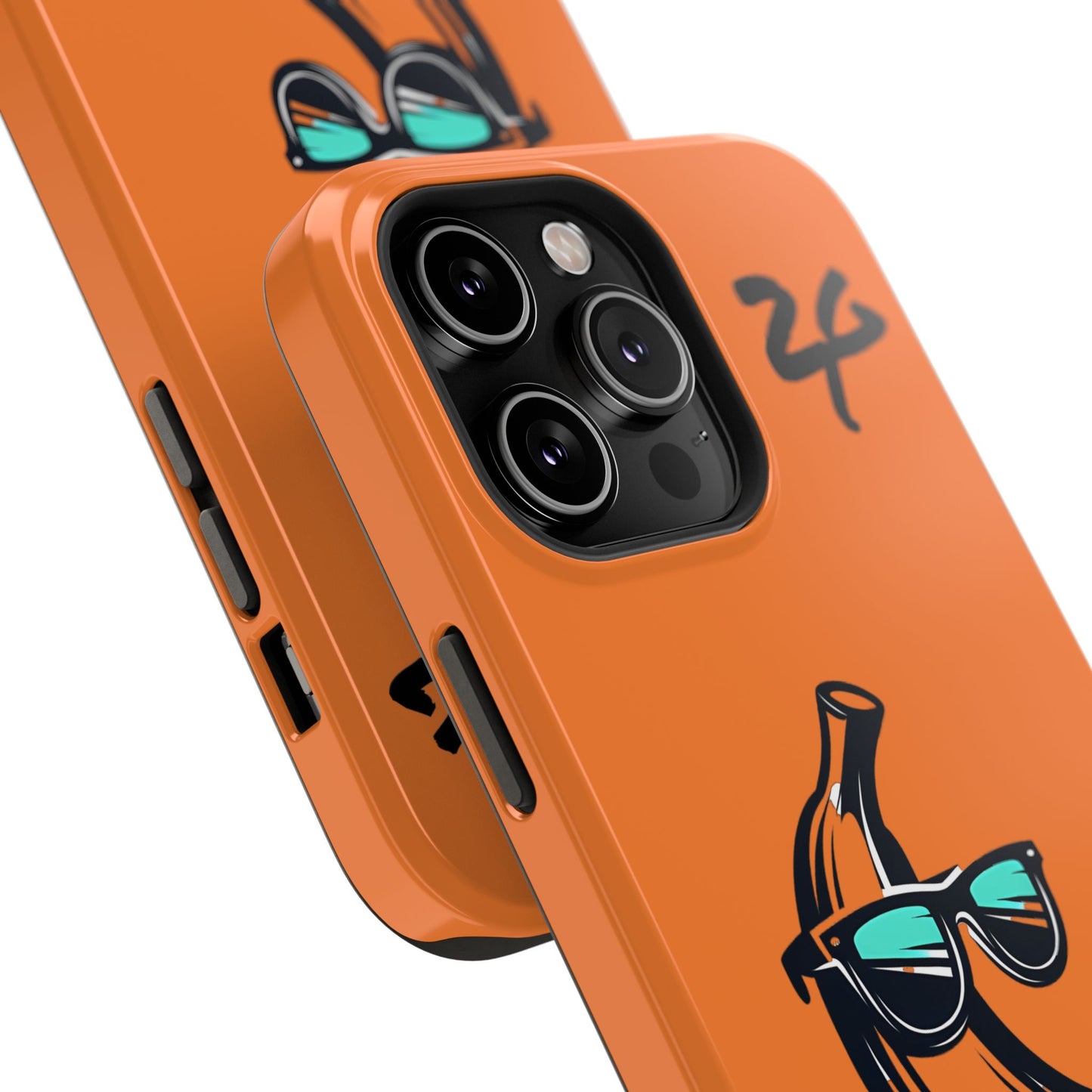 2 Tired Gorillaz, (2TG Sigma Banana) Impact-Resistant Cases (Orange/Black)