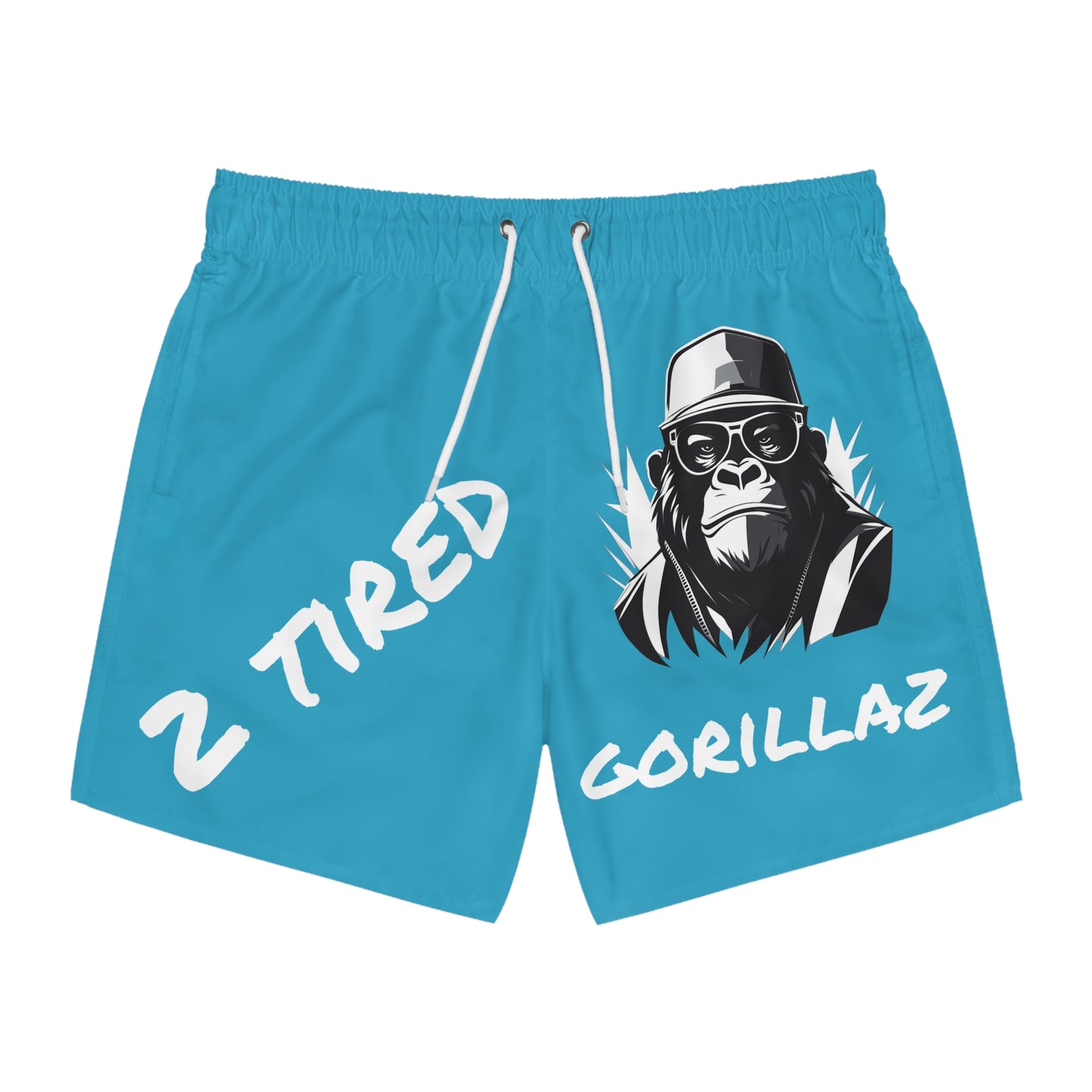 2 Tired Gorillaz, Swim Shorts (Turquoise)