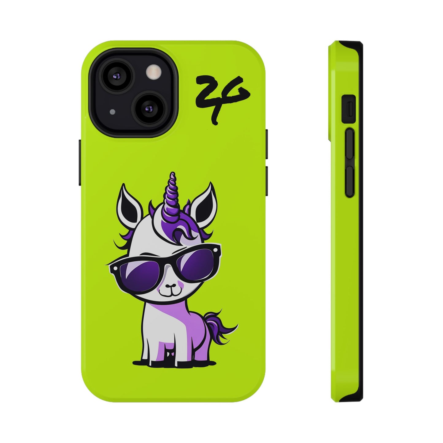 2 Tired Gorillaz, (2TG Lina Unicorn) Impact-Resistant Cases (Neon)