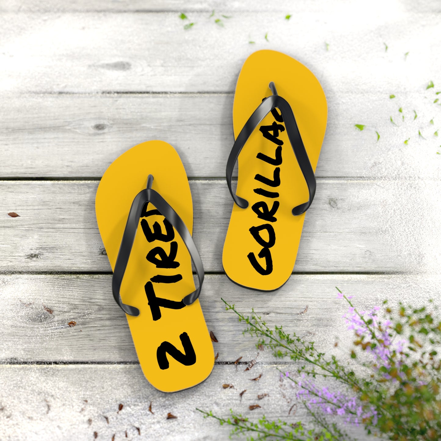 2 Tired Gorillaz, Flip Flops (Yellow)