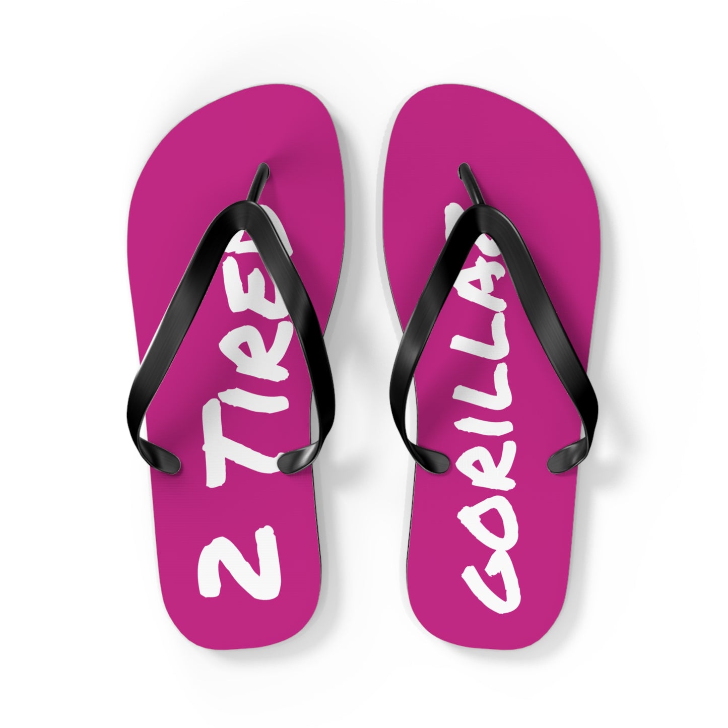 2 Tired Gorillaz, Flip Flops (Dark Pink)