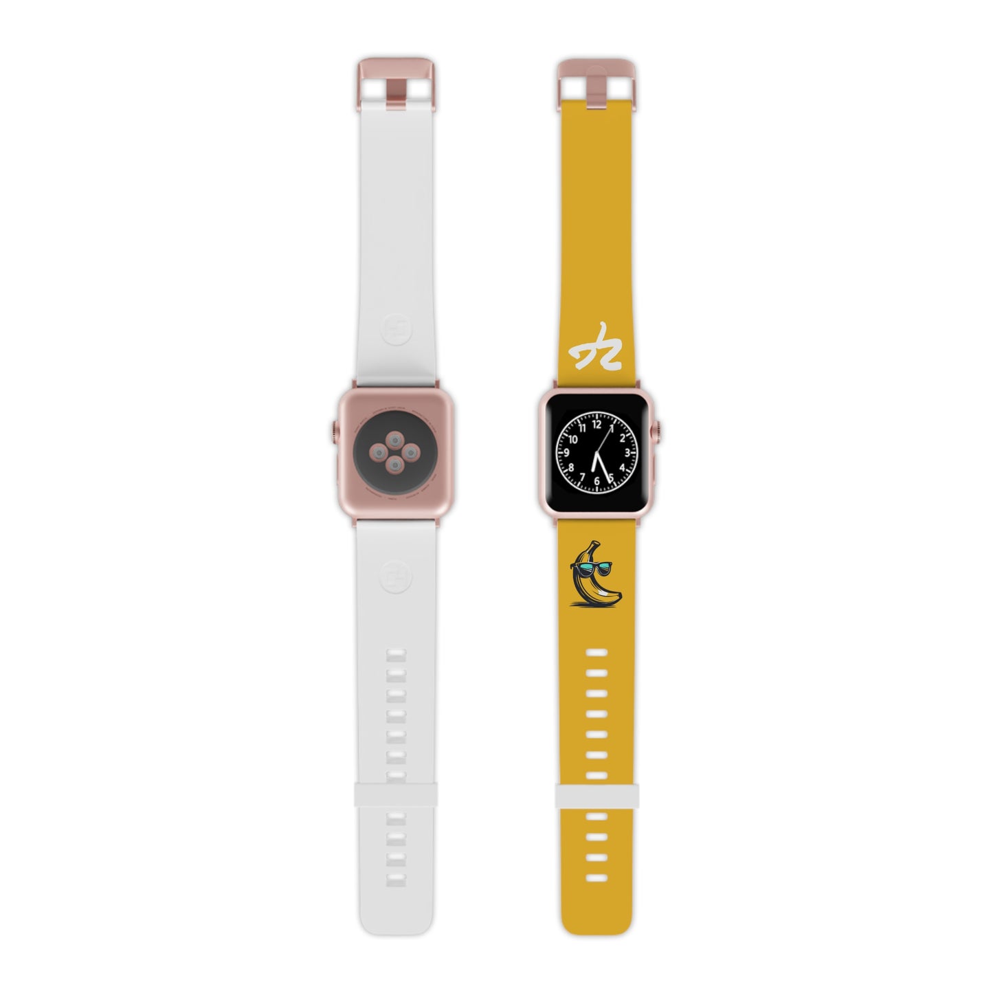 2 Tired Gorillaz (2TG, Sigma Banana), Rubber Watch Band for Apple Watch (Yellow)