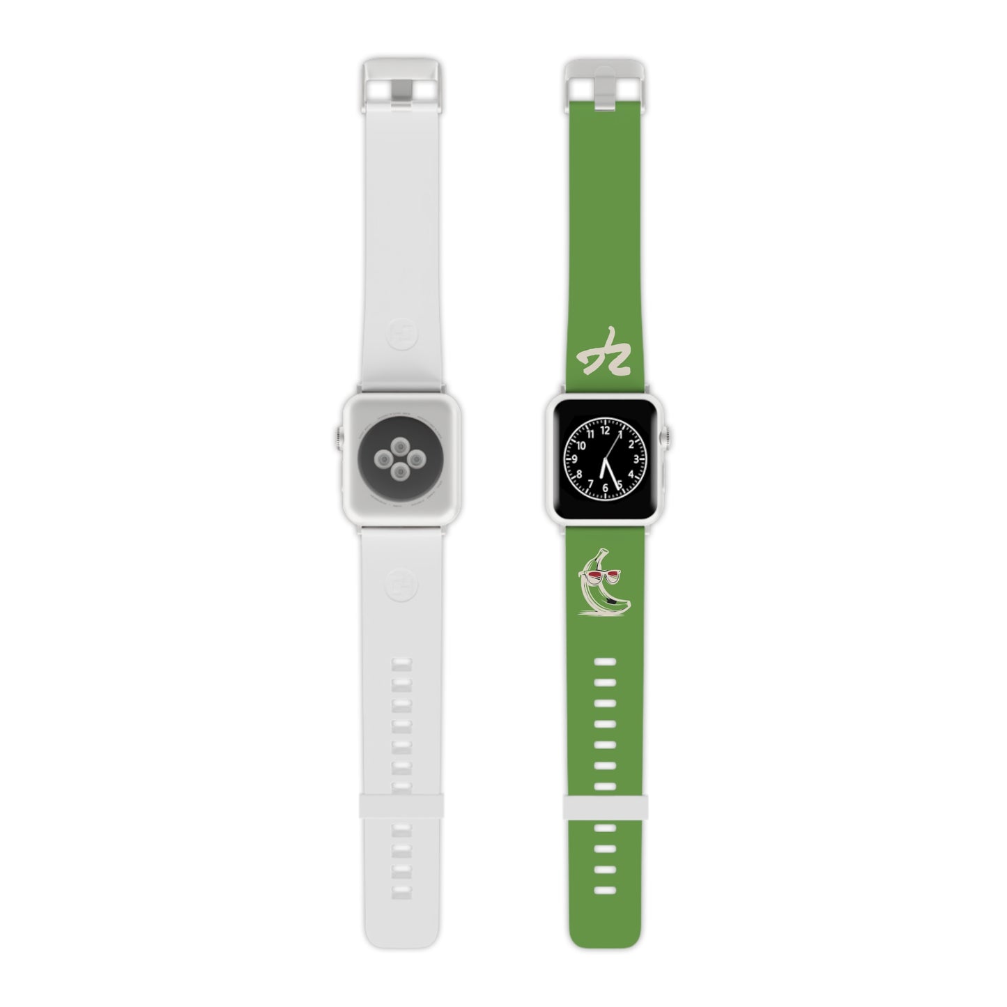 2 Tired Gorillaz (2TG, Sigma Banana), Rubber Watch Band for Apple Watch (Green)