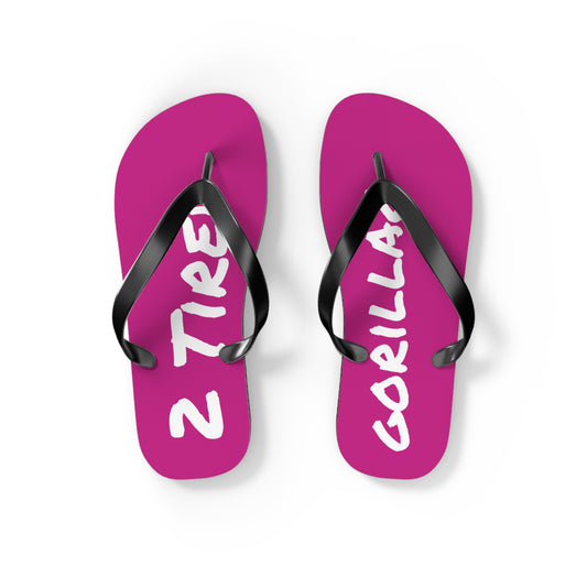 2 Tired Gorillaz, Flip Flops (Dark Pink)