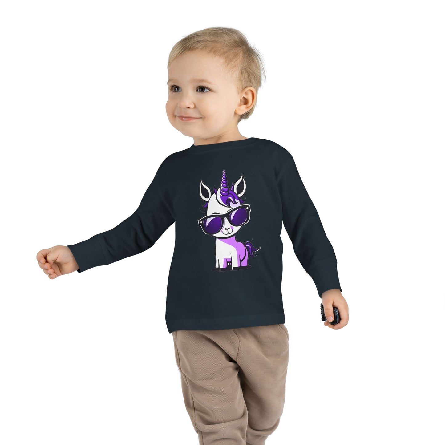 2 Tired Gorillaz, (Lina Unicorn) Toddler Long Sleeve Tee