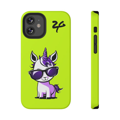 2 Tired Gorillaz, (2TG Lina Unicorn) Impact-Resistant Cases (Neon)