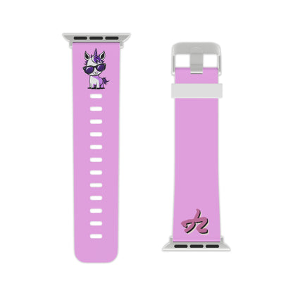 2TG (Lina Unicorn), Rubber Watch Band for Apple Watch (Cotton Candy)