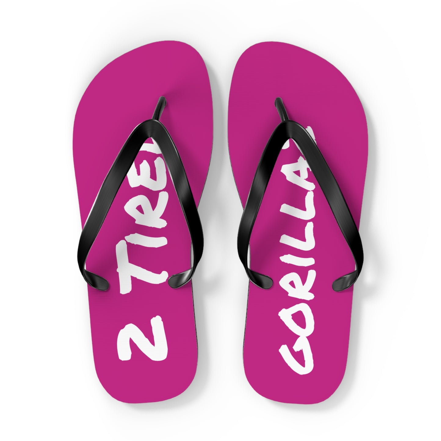 2 Tired Gorillaz, Flip Flops (Dark Pink)