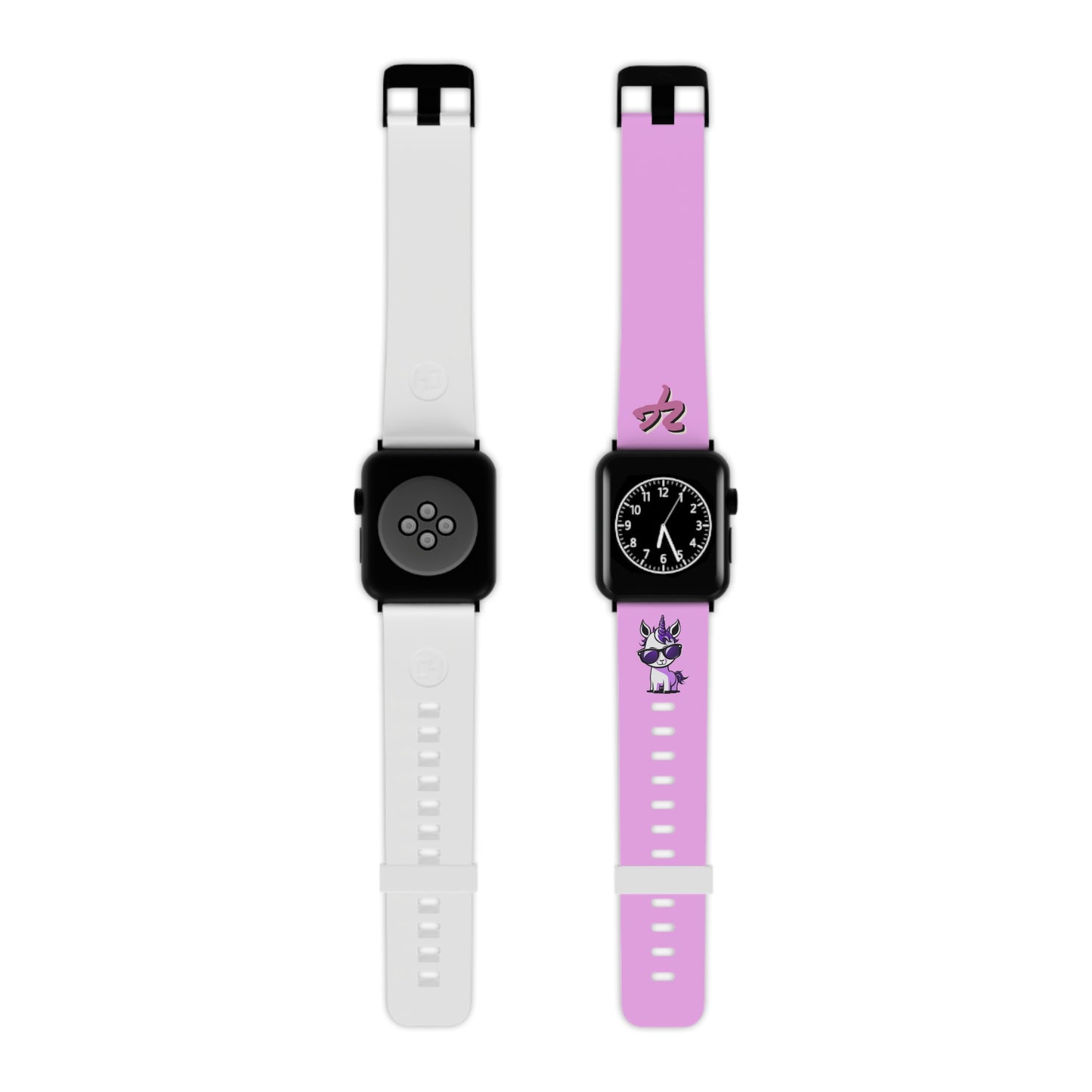 2TG (Lina Unicorn), Rubber Watch Band for Apple Watch (Cotton Candy)