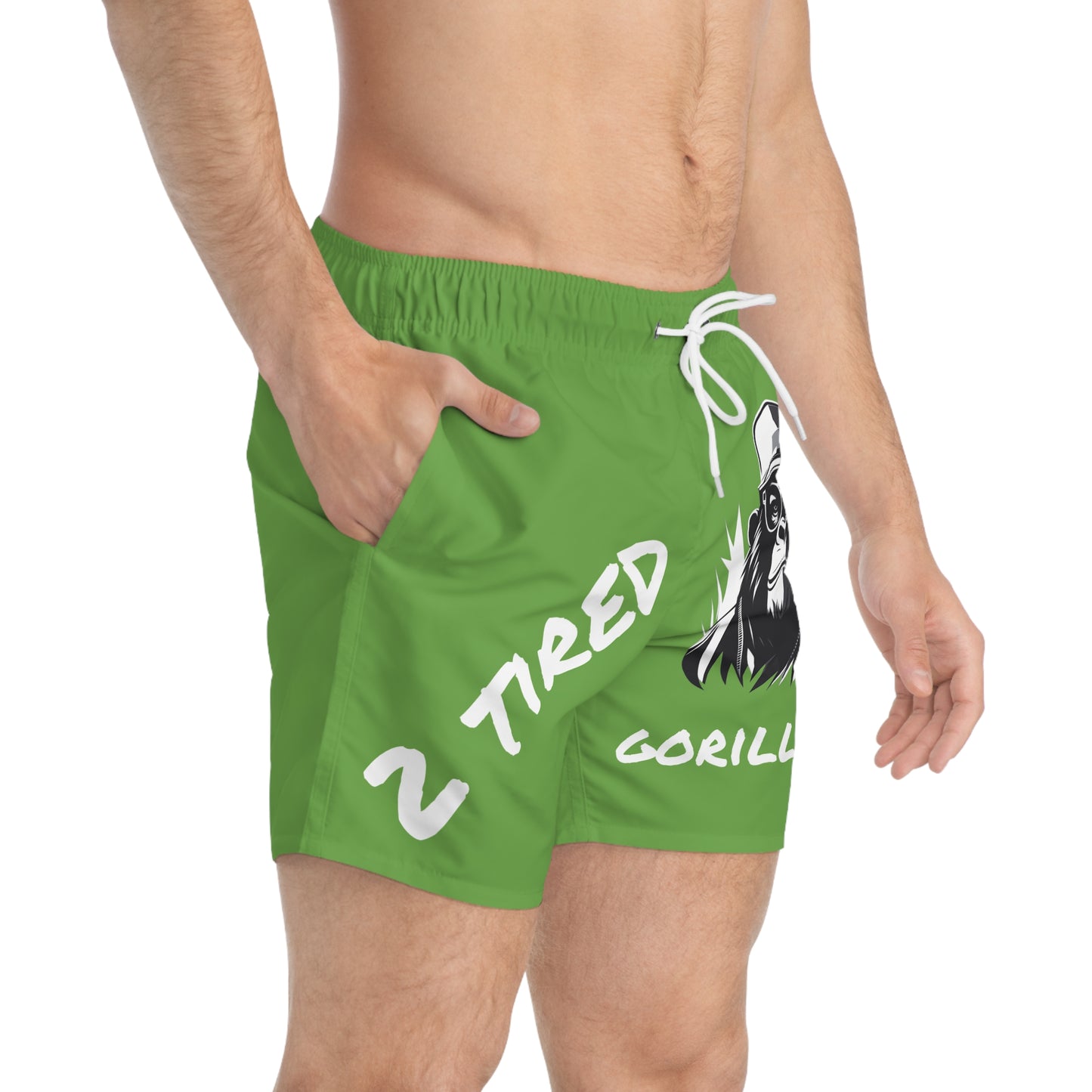 2 Tired Gorillaz, Swim Shorts (Green)