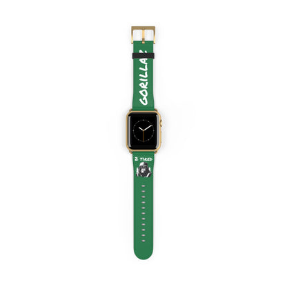 2 Tired Gorillaz, Vegan Leather Watch Band (Green)