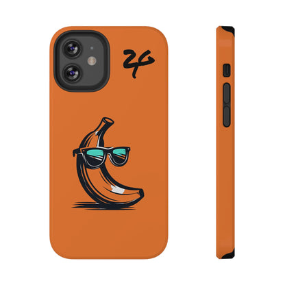 2 Tired Gorillaz, (2TG Sigma Banana) Impact-Resistant Cases (Orange/Black)